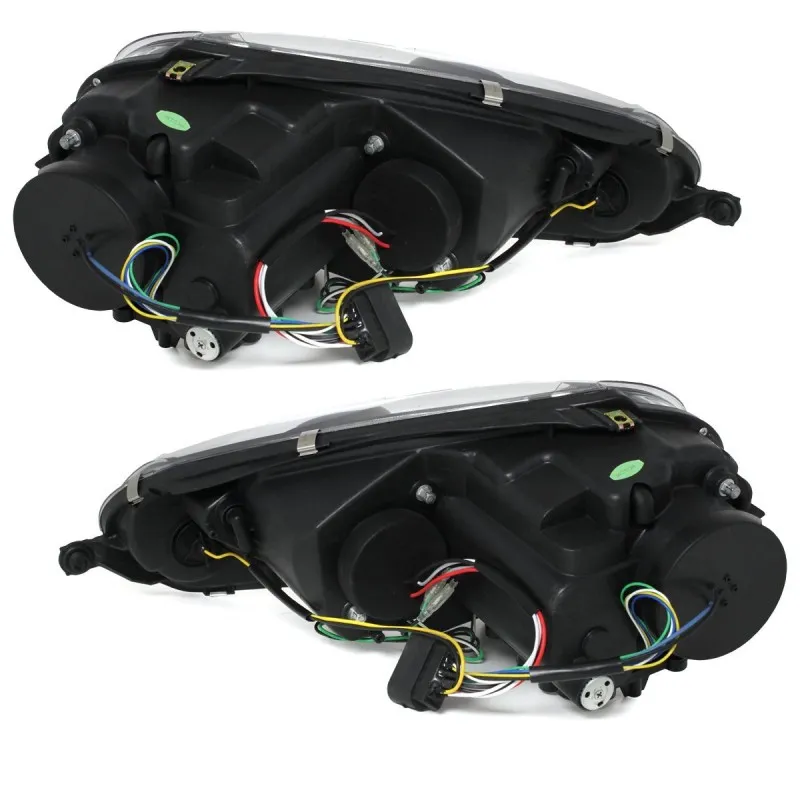 Φανάρια εμπρός Vw Golf 5 led εργοστασιακά xenon , black , με λάμπες (D2S) - σετ 2τμχ.