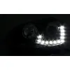 Φανάρια εμπρός VW Golf 5 , μαύρα , με λάμπες (Η1) led - σετ 2τμχ.