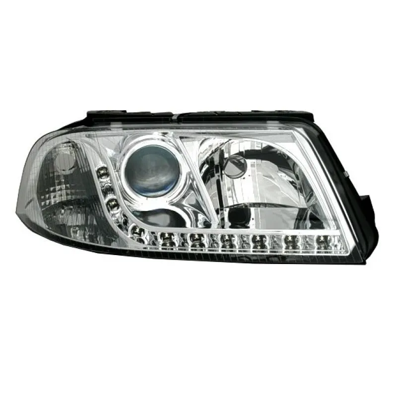 Φανάρια εμπρός Vw Passat B5.5 (2001-2005) led - chrome , χωρίς λάμπες (Η7) - σετ 2τμχ.