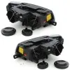 Φανάρια εμπρός Vw Passat B6 / 3C (2005-2010) angel eyes - μαύρα , χωρίς λάμπες (Η7) - σετ 2τμχ.