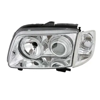 Φανάρια εμπρός Vw Polo 6N (1999-2001) angel eyes - chrome , χωρίς λάμπες (Η7) - σετ 2τμχ.