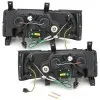 Φανάρια εμπρός Vw Transporter T4 (1990-2003) led , black , με λάμπες (Η1) - σετ 2τμχ.