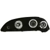 Φανάρια εμπρός Opel Tigra (1991-2000) angel eyes - μαύρα , με λάμπες (Η1) - σετ 2τμχ.