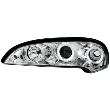 Φανάρια εμπρός Opel Tigra (1991-2000) angel eyes - chrome , με λάμπες (Η1) - σετ 2τμχ.