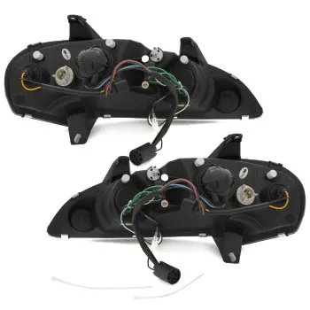 Φανάρια εμπρός Opel Tigra (1991-2000) led - μαύρα , με λάμπες (Η1) - σετ 2τμχ.