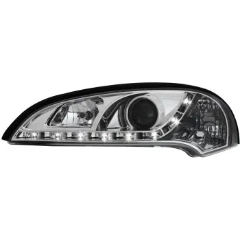 Φανάρια εμπρός Opel Tigra (1991-2000) led - chrome , με λάμπες (Η1) - σετ 2τμχ.