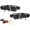 Φανάρια εμπρός Opel Vectra B (1996-1999) led , μαύρα , με λάμπες (Η1) - σετ 2τμχ.