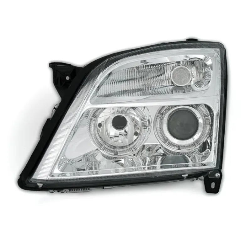 Φανάρια εμπρός Opel Vectra C (2002-2005) angel eyes - chrome , χωρίς λάμπες (Η7) - σετ 2τμχ.