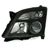 Φανάρια εμπρός Opel Vectra C / Signum (2002-2005) - μαύρα , με λάμπες (Η1) - σετ 2τμχ.