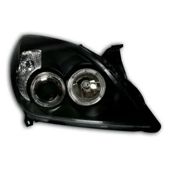 Φανάρια εμπρός Opel Vectra C / Signum (2005-2009) angel eyes - μαύρα , χωρίς λάμπες (Η7) - σετ 2τμχ.