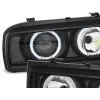 Φανάρια εμπρός Vw Corrado angel eyes - μαύρα , χωρίς λάμπες (Η7) - σετ 2τμχ.