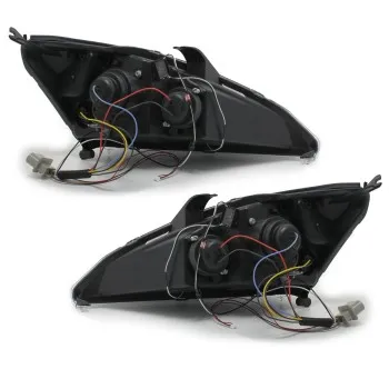 Φανάρια εμπρός Ford Focus (1998-2001) led - black, με λάμπες (Η1) - σετ 2τμχ.