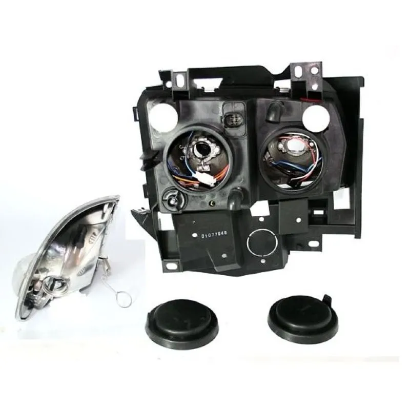 Φανάρια εμπρός Vw Transporter T4 (1997-2003) angel eyes, μαύρα , χωρίς λάμπες (Η7) - σετ 2τμχ.