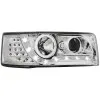 Φανάρια εμπρός Vw Transporter T4 (1990-2003) led , chrome , με λάμπες (Η1) - σετ 2τμχ.
