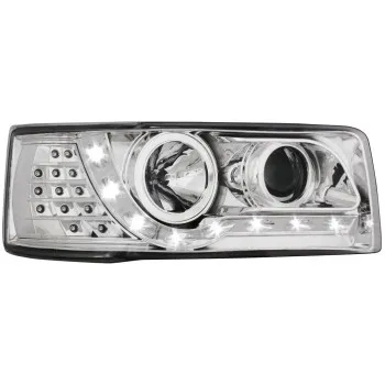 Φανάρια εμπρός Vw Transporter T4 (1990-2003) led , chrome , με λάμπες (Η1) - σετ 2τμχ.