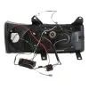 Φανάρια εμπρός Vw Transporter T4 (1990-2003) led , μαύρα , με λάμπες (Η1) - σετ 2τμχ.