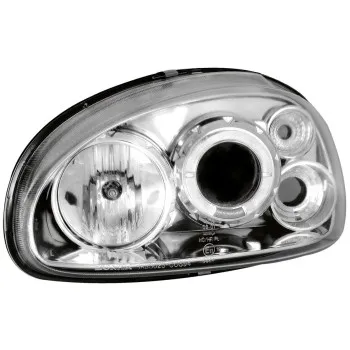 Φανάρια εμπρός Opel Corsa B (1993-2001) angel eyes - χρωμίου , με λάμπες (Η1) - σετ 2τμχ.