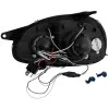 Φανάρια εμπρός Opel Corsa B (1993-2001) angel eyes - chrome , με λάμπες (Η1) - σετ 2τμχ.