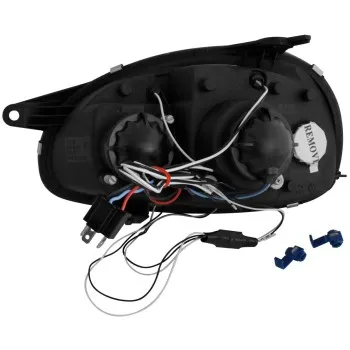 Φανάρια εμπρός Opel Corsa B (1993-2001) angel eyes - chrome , με λάμπες (Η1) - σετ 2τμχ.