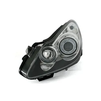 Φανάρια εμπρός Opel Corsa D (2006-2010) angel eyes - μαύρα , χωρίς λάμπες (Η7) - σετ 2τμχ.