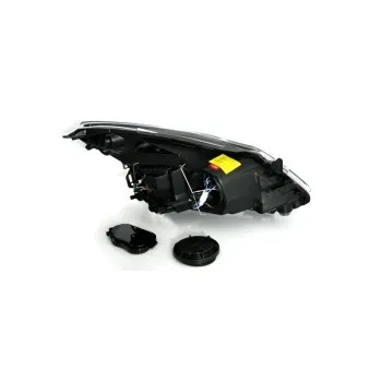 Φανάρια εμπρός Opel Corsa D (2006-2010) angel eyes - μαύρα , χωρίς λάμπες (Η7) - σετ 2τμχ.