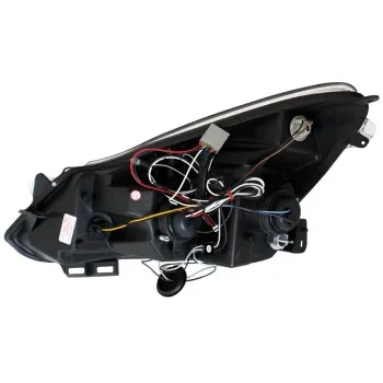 Φανάρια εμπρός Opel Corsa D (2006-2010) led angel eyes - chrome , με λάμπες (Η1) - σετ 2τμχ.