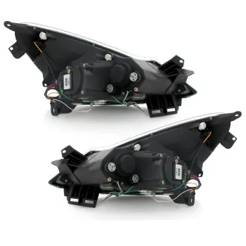 Φανάρια εμπρός Opel Corsa D (2006-2010) led - black , με λάμπες (Η1) - σετ 2τμχ.