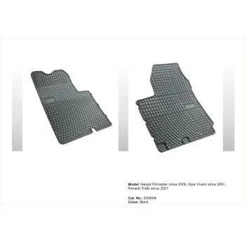 Λαστιχένια πατάκια OPEL Vivaro (2001-2014) / RENAULT Traffic (2001-2014) / NISSAN Primastar (2006-2016) - 2τμχ.