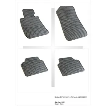 Λαστιχένια πατάκια BMW σειρά 3 E90 (2005-2012) - 4τμχ.