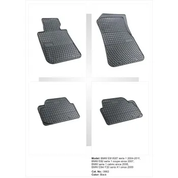 Λαστιχένια πατάκια BMW σειρά 1 E81 / E87 / F20 / BMW X1 E84 (2004-2015) - 4τμχ.