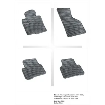 Λαστιχένια πατάκια VW Passat B6 / B7 (2005-2014) - 4τμχ.