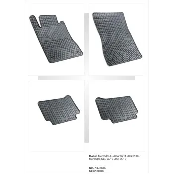 Λαστιχένια πατάκια MERCEDES E-Class W211 (2002-2009) / CLS C219 (2004-2010) - 4τμχ.