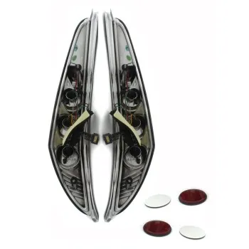 Πίσω φανάρια Fiat Punto 3D (2000-2003) - chrome - σετ 2τμχ.