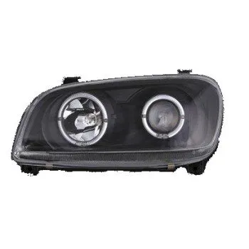 Φανάρια εμπρός Toyota Rav 4 (1994-2000) angel eyes - μαύρα , με λάμπες (Η1) - σετ 2τμχ.