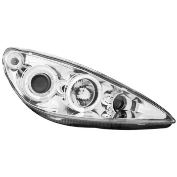 Φανάρια εμπρός Peugeot 307 (2001-2005) angel eyes, με λάμπες (Η1) - σετ 2τμχ.