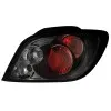 Πίσω φανάρια Peugeot 307 (2001-2007) 3/5 πορτο - μαύρα - σετ 2τμχ.