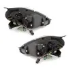 Φανάρια εμπρός Fiat Grande Punto (2005-2008) led - black , με λάμπες (Η1) - σετ 2τμχ.