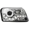 Φανάρια εμπρός Fiat Panda (2003-2009) led - chrome , με λάμπες (Η1) - σετ 2τμχ.