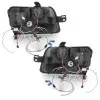 Φανάρια εμπρός Fiat Panda (2003-2009) led - chrome , με λάμπες (Η1) - σετ 2τμχ.