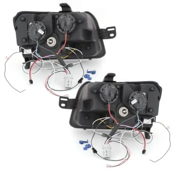 Φανάρια εμπρός Fiat Panda (2003-2009) led - chrome , με λάμπες (Η1) - σετ 2τμχ.