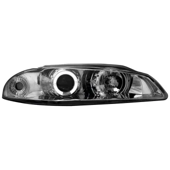Φανάρια εμπρός Mitsubishi Eclipse (1995-1999) angel eyes - chrome , με λάμπες (Η1) - σετ 2τμχ.