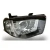 Φανάρια εμπρός Mitsubish L200 (2006-2010) led - μαύρα , με λάμπες (Η1) - σετ 2τμχ.