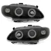 Φανάρια εμπρός Renault Megane / Renault Scenic 3/5 πορτο (1996-1999) angel eyes - μαύρα , με λάμπες (Η1) - σετ 2τμχ.