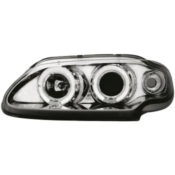 Φανάρια εμπρός Renault Megane / Renault Scenic 3/5 πορτο (1996-1999) angel eyes - chrome , με λάμπες (Η1) - σετ 2τμχ.