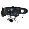 Φανάρια εμπρός Renault Megane 3 πορτο (1996-1999) led - μαύρα , με λάμπες (Η1) - σετ 2τμχ.