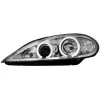 Φανάρια εμπρός Renault Megane (1999-2001) angel eyes - chrome , με λάμπες (Η1) - σετ 2τμχ.