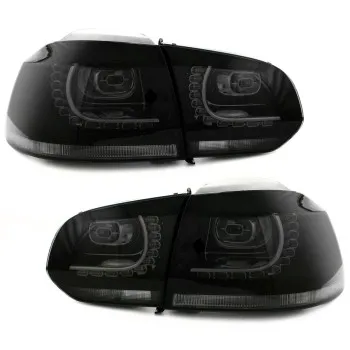 Πίσω φανάρια led Vw Golf 6 - μαύρα - σετ 2τμχ.