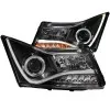 Φανάρια εμπρός Chevrolet Cruze (2009-2012) led lightbar design - μαύρα , με λάμπες (Η1) - σετ 2τμχ.