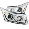 Φανάρια εμπρός Chevrolet Cruze (2009-2012) led - chrome , με λάμπες (Η1) - σετ 2τμχ.