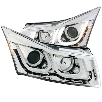 Φανάρια εμπρός Chevrolet Cruze (2009-2012) led - chrome , με λάμπες (Η1) - σετ 2τμχ.